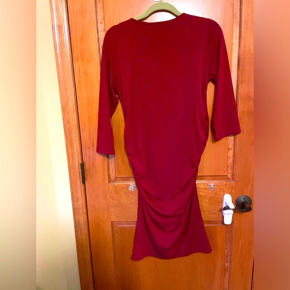 Mother Bee Red Maternity Dress - Picture 2 of 3